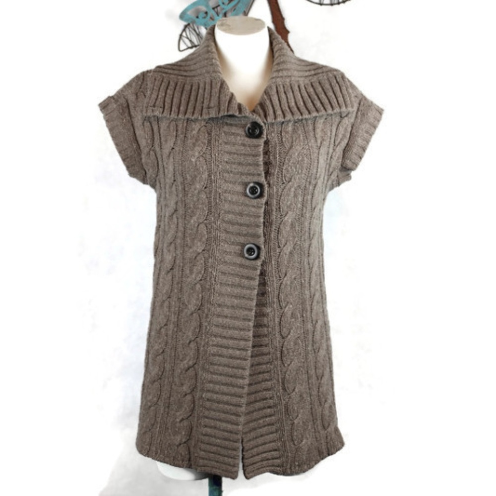 Eddie Bauer Merino Blend Sleeveless Long Cardigan